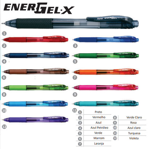 NEW 12x Pentel EnerGel BL417 Gel Roller Pen 0.7mm Box Black