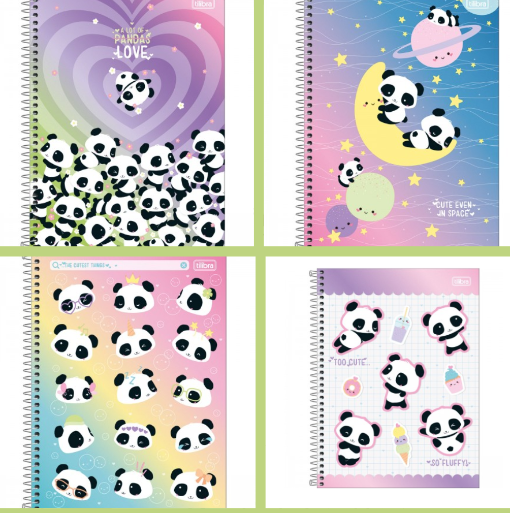 Caderno Cartografia & Desenho Panda Lovely Friend - Tilibra