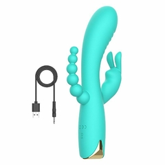 Vibrador 3 em 1 Ponto G Clitóris Anal - Recarregável - Sempre Pronta