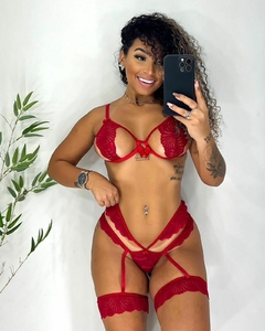 CONJUNTO SENSUAL SEREIA - CALCINHA COM PERSEX REMOVIVEL