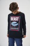 REMERA BEAST NEGRA