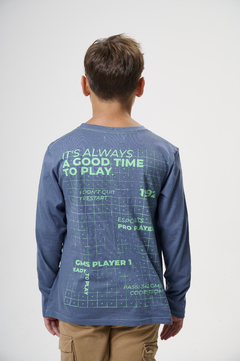 REMERA TIME TO PLAY AZUL - comprar online