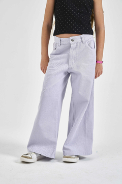 PANTALON ANCHO GABARDINA LILA en internet