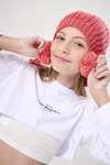 GORRO CON POMPON FUCSIA