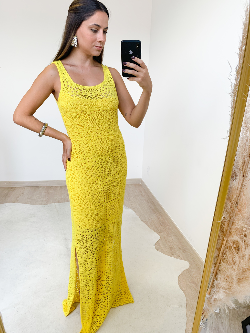 Vestido Tricot Amarelo Comprar em Mo r Style