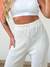 Calça Pantalona Plissado Off White - loja online