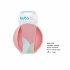 Kit Buba - Bowl com Ventosas e Talheres em Silicone Rosa - comprar online