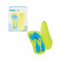 Kit Buba Alimentação Infantil Azul Neon c/ Copo 250ml - loja online