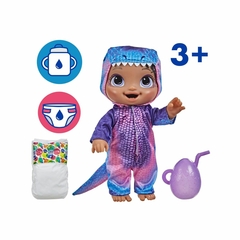 Boneca Baby Alive Dino Cuties Negra Tiranossauro Rex Roxo na internet