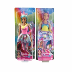 Kit 2 x Barbie Unicórnio Dreamtopia Chifre Rosa e Azul - comprar online