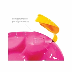 Pratinho Térmico Infantil Buba com ventosa 220ml Rosa - 4Best Play - e-commerce de brinquedos infantis