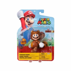 Kit 2x Bonecos Super Mario Bros Tanooki Mario e Luigi 10cm - loja online