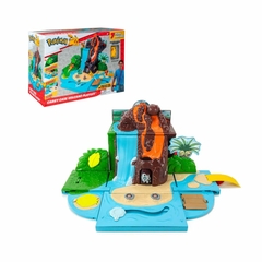 Playset Batalha Pokémon Vulcão Carry Case com Pikachu