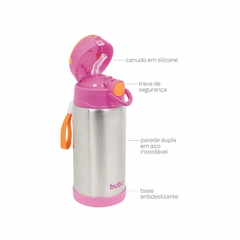 Garrafa Térmica Infantil Inox 400ml c/ canudo - Buba