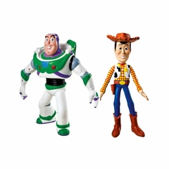 Kit 2x Bonecos Toy Story Woody e Buzz Vinil Articulado