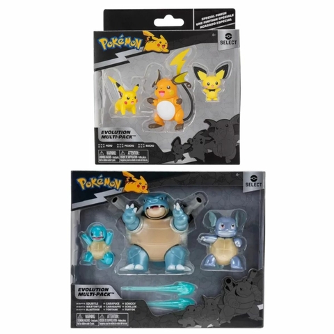 Brinquedo Pokémon Multipack Evolução Pikachu 3295 Sunny