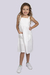 Vestido Infantil em Linho Off White - Isadora