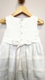 Vestido em Linho Branco Off White Bordado Jardim - Carolina - loja online