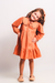 Vestido Infantil Manga Longa Terracota Antonieta