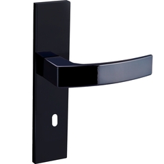 Fechadura Interna Quadratta Curva 40mm Black Piano Aliança