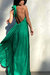 Vestido de Gola Longo Feminino Verde - comprar online