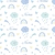 Travesseiro Algodão - Tema Chuva Azul - comprar online