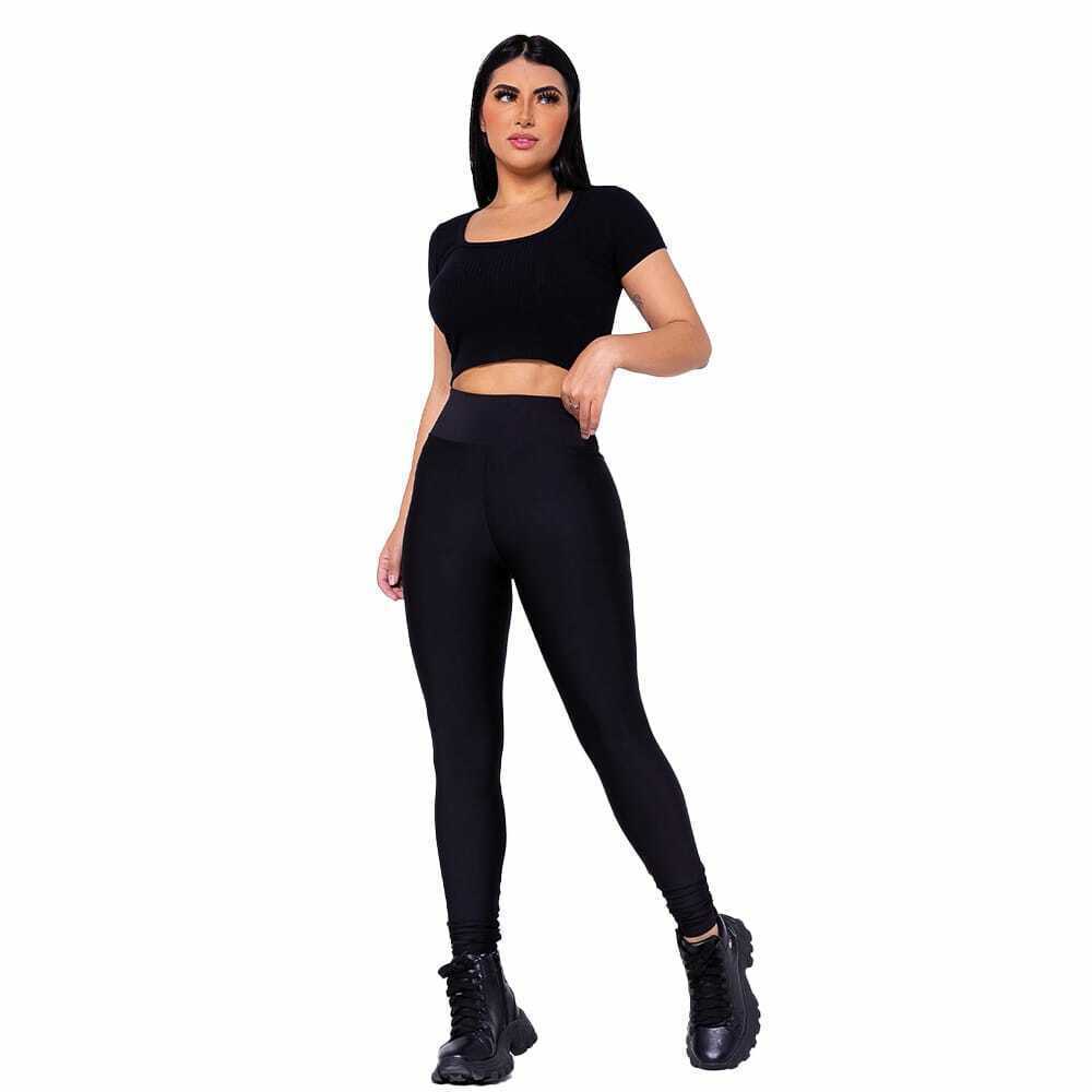 Calça Legging Fitness Feminino Academia Suplex Donna Martins