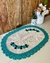 Tapete Oval P 1,20m x 85cm Bordado Flor Crochê Artesanal na internet