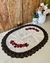 Tapete Oval P 1,20m x 85cm Bordado Flor Crochê Artesanal - comprar online