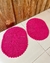 Imagem do Kit 2 Tapetes Oval P 55cm x 40cm Colorido Crochê Artesanal