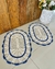 Kit 2 Tapetes Leque com Listra 70 x 45cm Crochê Artesanal - loja online