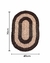Imagem do Kit 2 Tapetes Oval Listrado 70 x 45cm Crochê Artesanal