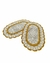 Imagem do Kit 2 Tapetes Oval Losango com Listra 70 x 45cm Crochê Artesanal