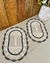 Kit 2 Tapetes Leque com Listra 70 x 45cm Crochê Artesanal na internet