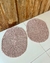 Kit 2 Tapetes Oval P 55cm x 40cm Colorido Crochê Artesanal na internet