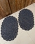 Kit 2 Tapetes Oval Losango 70 x 45cm Crochê Artesanal - comprar online
