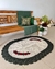 Tapete Oval Médio 1,50mx1,10cm Bordado Com Bico Colorido - comprar online