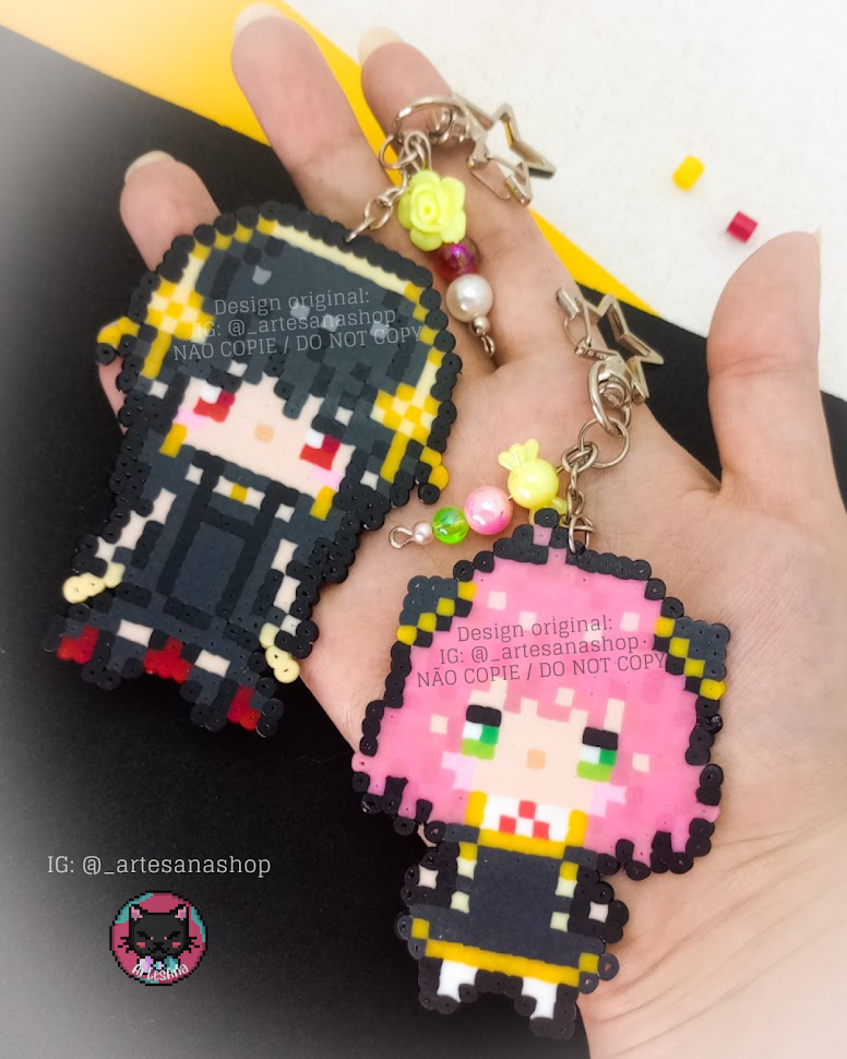 Pokémons Fofos Ímã ou Chaveiro - Pixel Art/ Hama Beads