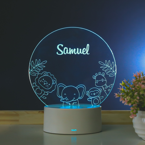 Luminária de mesa Led - Personalizado Safari com NOME - loja online