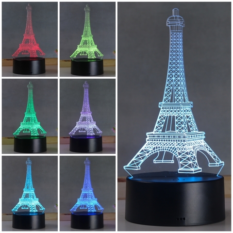 Luminária De Mesa Led 3D | Torre Eiffel na internet