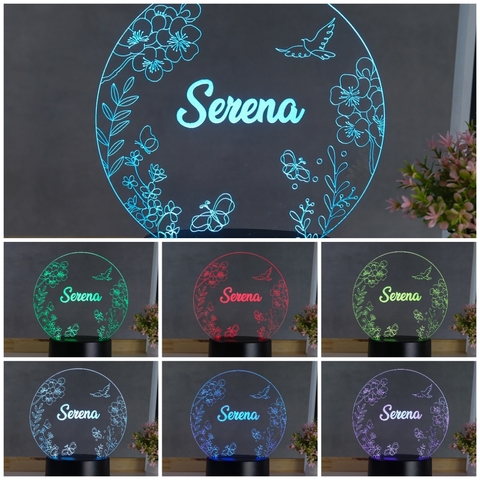 Luminária de mesa - Personalizado Jardim Encantado com NOME na internet