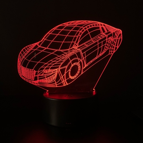 Luminária De Mesa Led 3D | Carro