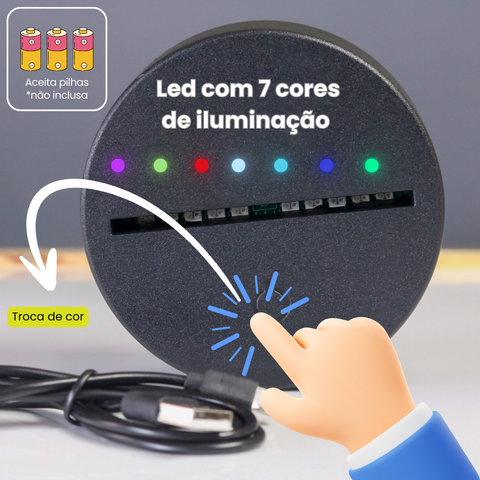 Luminária Led - Best Teacher personalizado com NOME do professor na internet