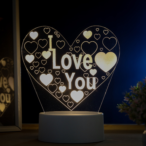 Luminária Led - Coração "I Love You"