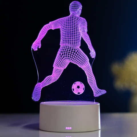 Luminária Led - Jogador de futebol 3D