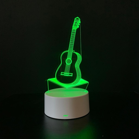 Luminária De Mesa Led 3D | Violão na internet