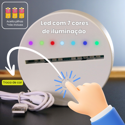 Luminária de Led - Pai , a certeza de um Amigo para sempre! - loja online