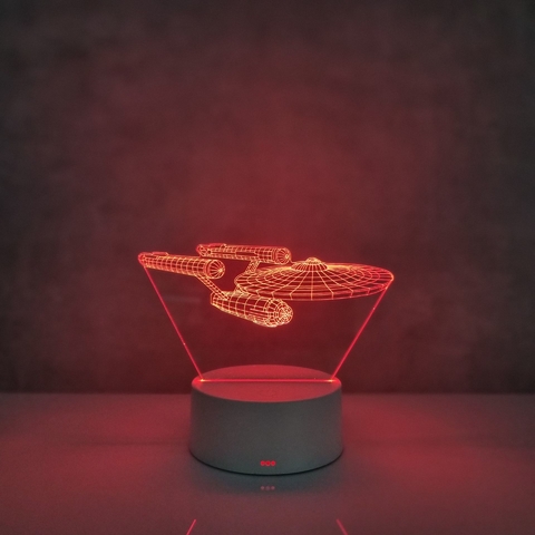 Luminária De Mesa Led 3D | USS Enterprise - Star Trek na internet