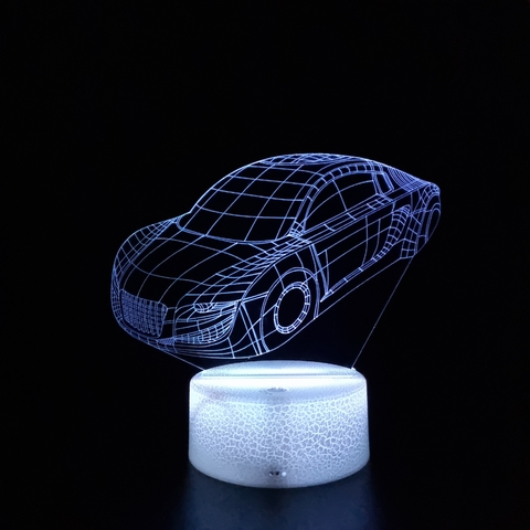 Luminária De Mesa Led 3D | Carro na internet