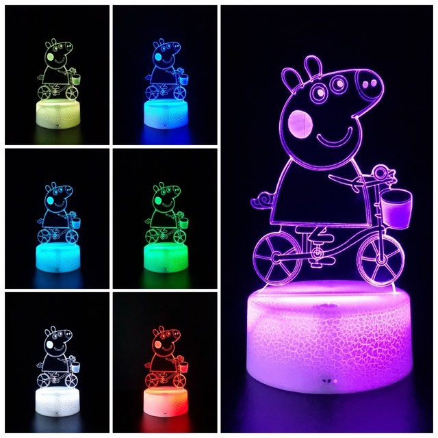 Peppa Pig, Desenho, Luminária Led, 16 Cores+controle, Abajur, Infantil,  Quarto - Avelar Criações - Luminária - Magazine Luiza